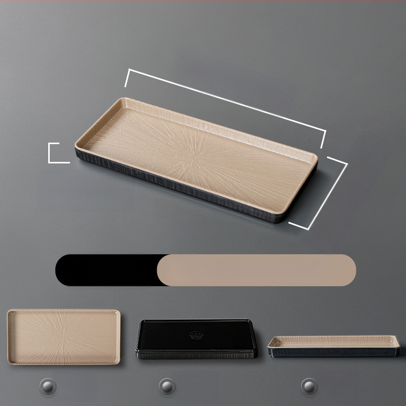 Ristkülikukujuline melamiinist taldrik, portselaniimitatsioon, ühtlane värv, glasuurviimistlus, mikrolainahjuga ei sobi