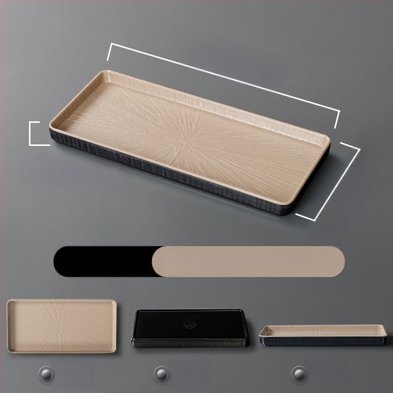 Ristkülikukujuline melamiinist taldrik, portselaniimitatsioon, ühtlane värv, glasuurviimistlus, mikrolainahjuga ei sobi