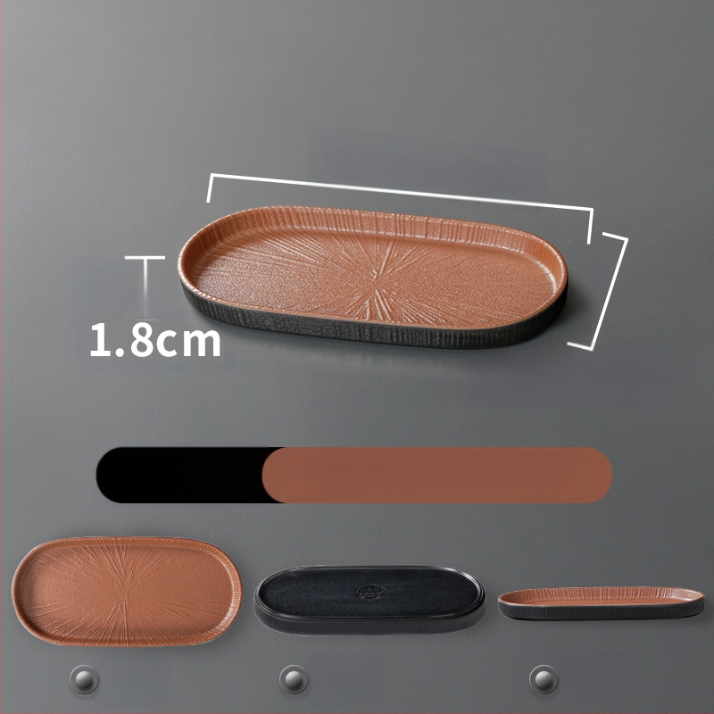 Ristkülikukujuline melamiinist taldrik, portselaniimitatsioon, ühtlane värv, glasuurviimistlus, mikrolainahjuga ei sobi