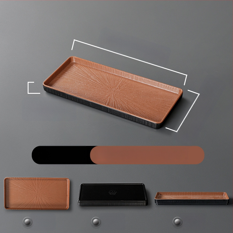 Ristkülikukujuline melamiinist taldrik, portselaniimitatsioon, ühtlane värv, glasuurviimistlus, mikrolainahjuga ei sobi