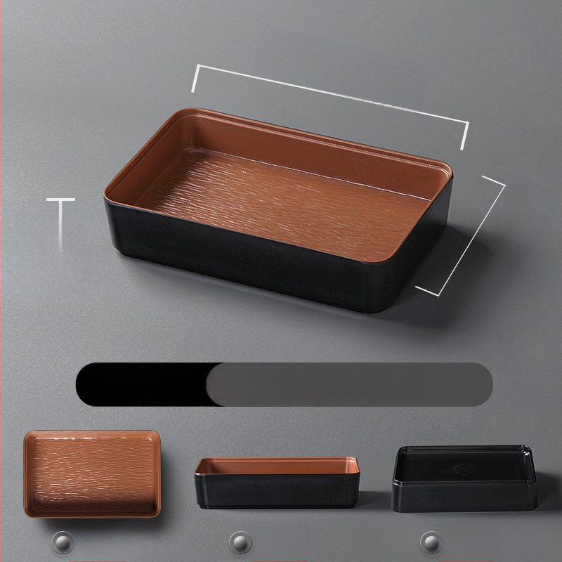 Ristkülikukujuline melamiinist taldrik, portselaniimitatsioon, ühtlane värv, glasuurviimistlus, mikrolainahjuga ei sobi