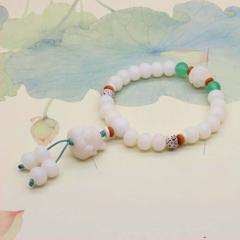 Bodhi juure käevõru – Bodhi seemned, etniline stiil, poleeritud viimistlus