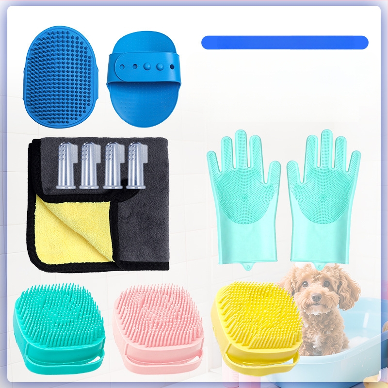 Silikoninės šunų priežiūros šukos ir šepetėlis iš FIGHTINGDOG — anti-scratca, privataus prekės ženklo licencija, skirtas šunims