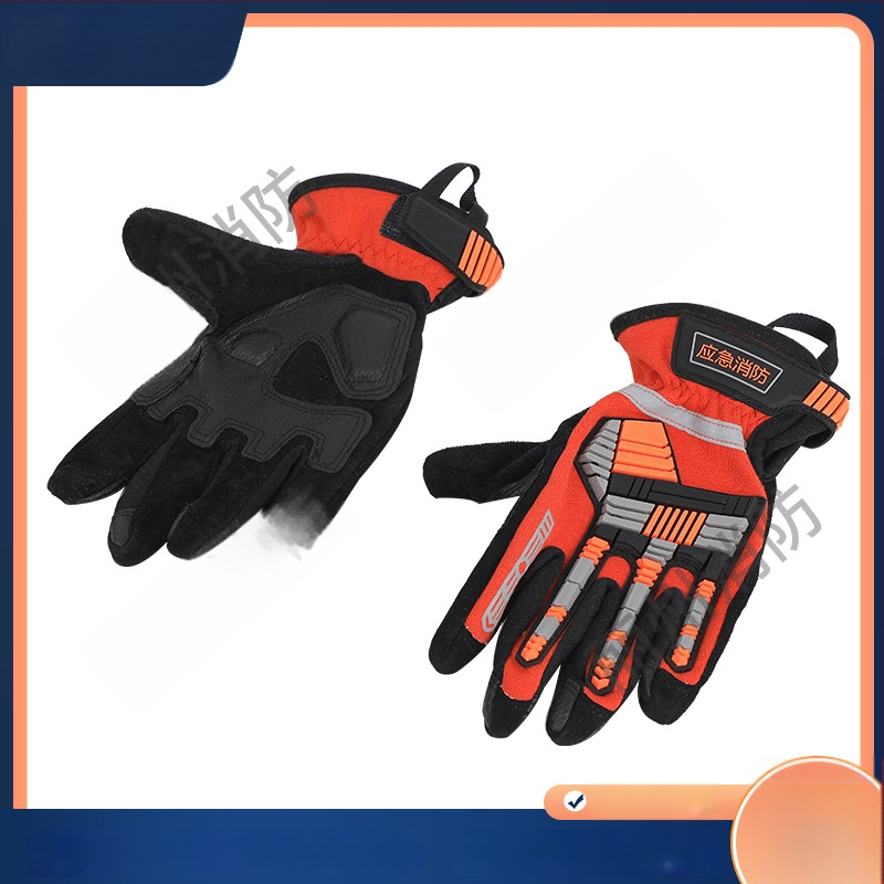 Ugunsdzēsēju cimdi no aramīda, liesmu izturība, augstas temperatūras aizsardzība glābšanas darbos