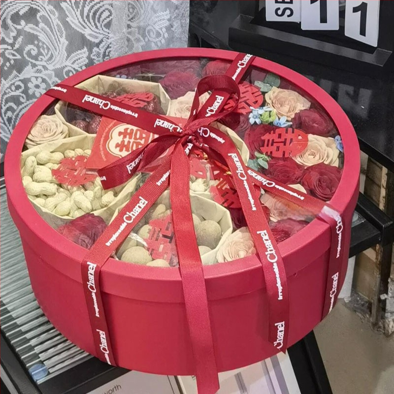 Kohandatud ümmargune veekindel kingituste karp – PVC + paberkaart; tootenumber: Round Waterproof Gift Box; toote tüüp: Kohandatud + Laos; vigade piir: 0.5