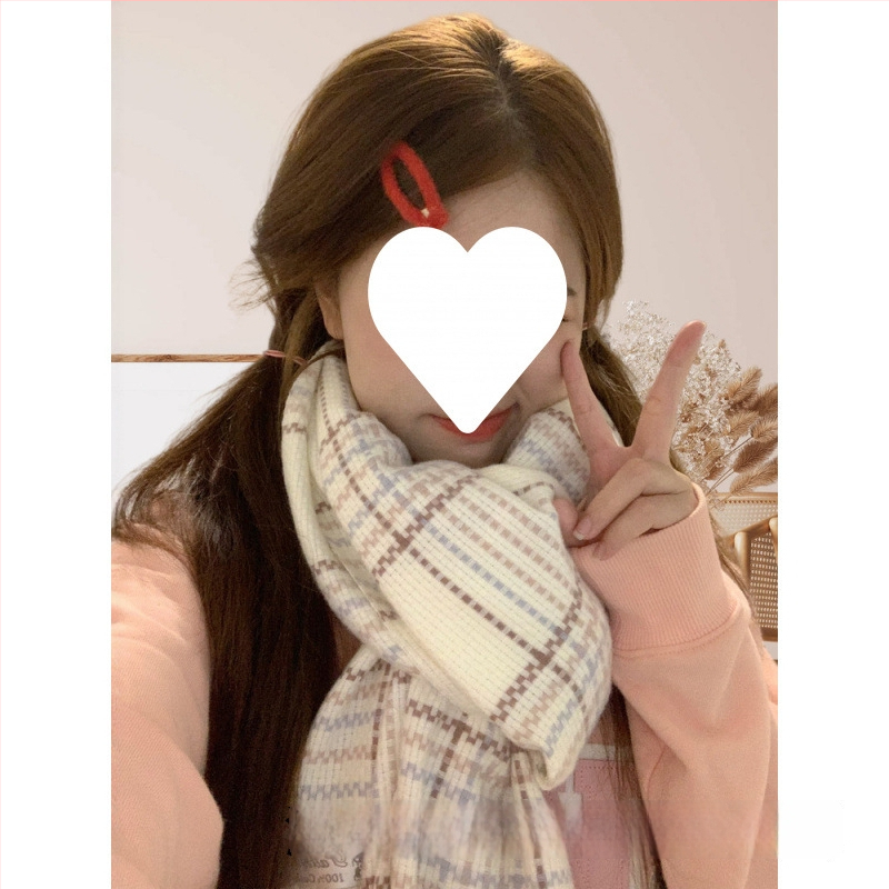 Šalle ar rakstainu rakstu, korejiešu stilā, ziemas, bieza