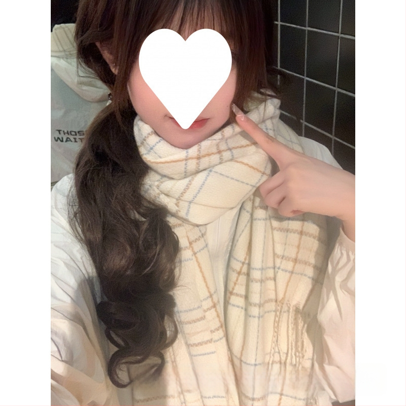 Šalle ar rakstainu rakstu, korejiešu stilā, ziemas, bieza