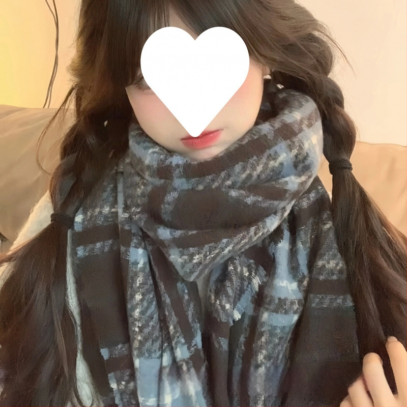 Šalle ar rakstainu rakstu, korejiešu stilā, ziemas, bieza