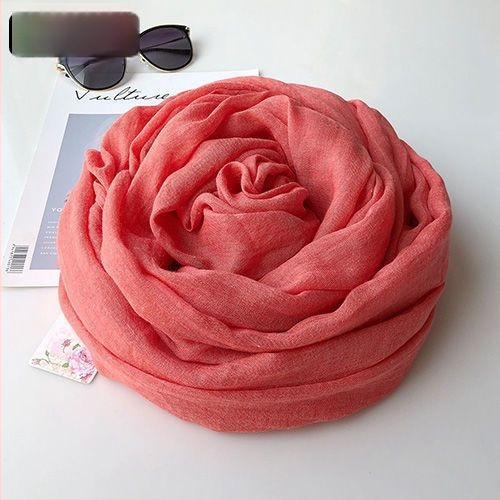 Šalle no kokvilnas un lina, Korejas stila, vienkrāsaina, pavasara sezona, izlaista 2021. gada vasarā