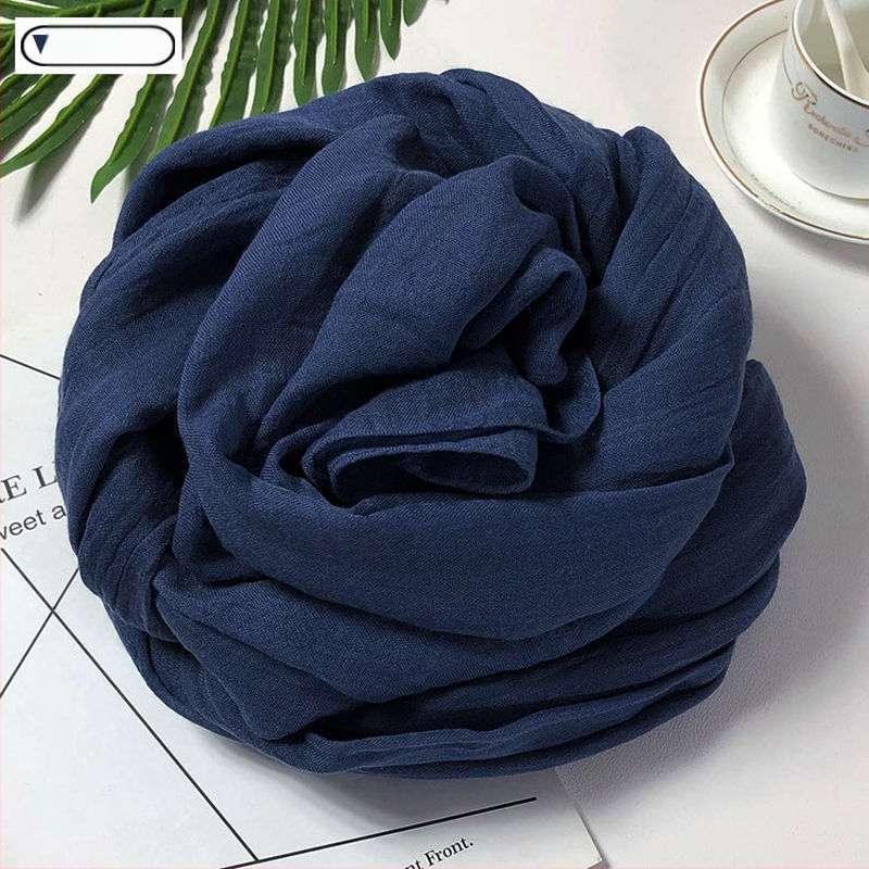 Šalle no kokvilnas un lina, Korejas stila, vienkrāsaina, pavasara sezona, izlaista 2021. gada vasarā