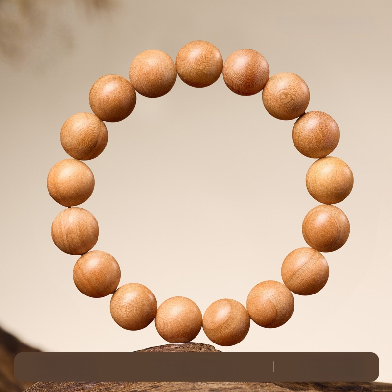 Virsikpuust käevõru 108 helmiga, budistlikud helmed, etnilise stiiliga, poleeritud viimistlus, poolkäsitsi ja poolmasinaga töödeldud