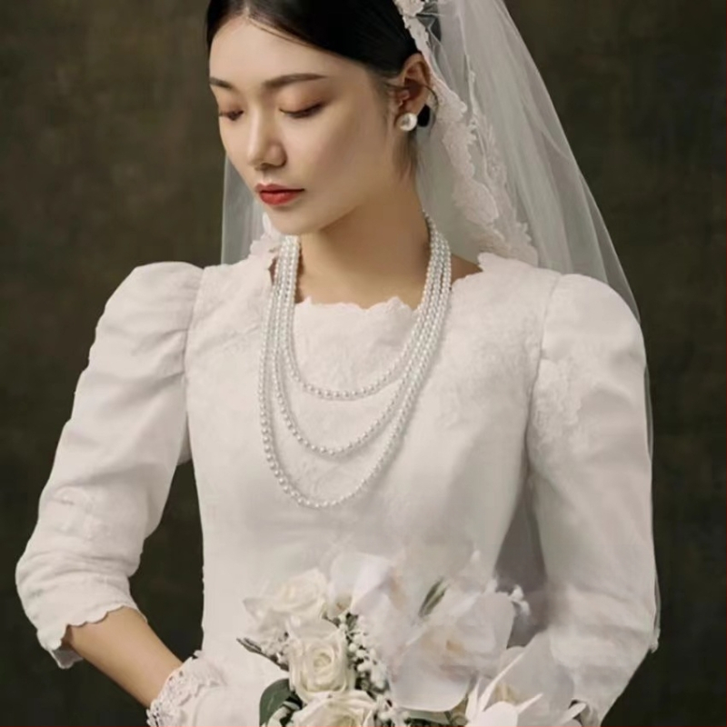 Garš pulovera kaklarota no cinka sakausējuma, ģeometrisks daudzslāņu dizains sievietēm (feja stils)