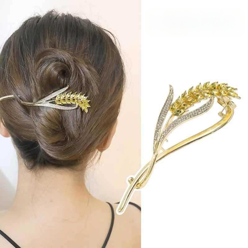 Plaukų segtukas su kviečių auselių dizainu, žuvies įkandimo stiliaus segtukas ploniems plaukams | Fixture | 2025 m. pavasaris