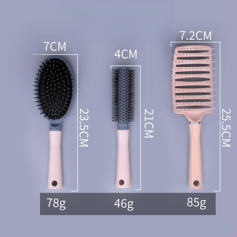 Õhupadjaga kamm peanaha massaažiks, juukselokide stiilimise komplekt, plastik, bränd AVDNDEA