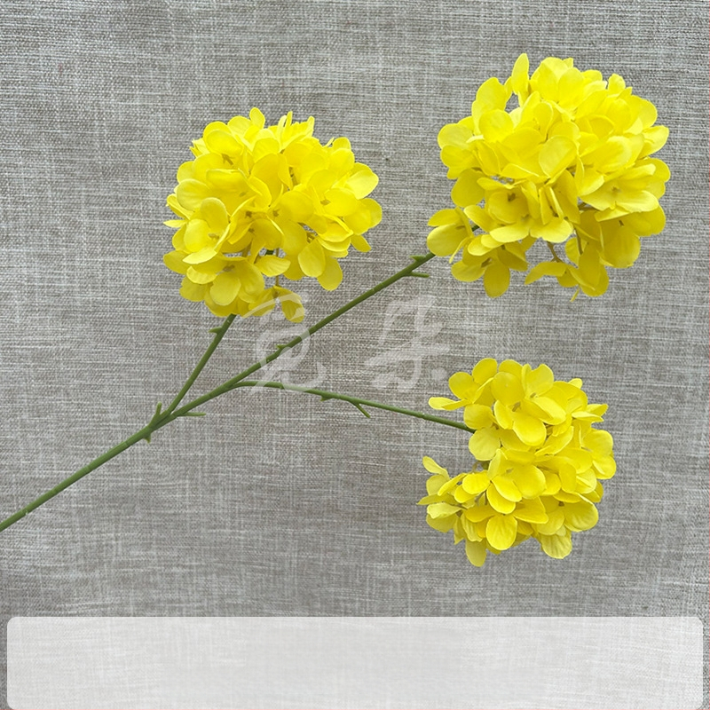 3-pealine siid hortensia kimp, käsitöödetailid, pulmadeks saali dekoreerimiseks