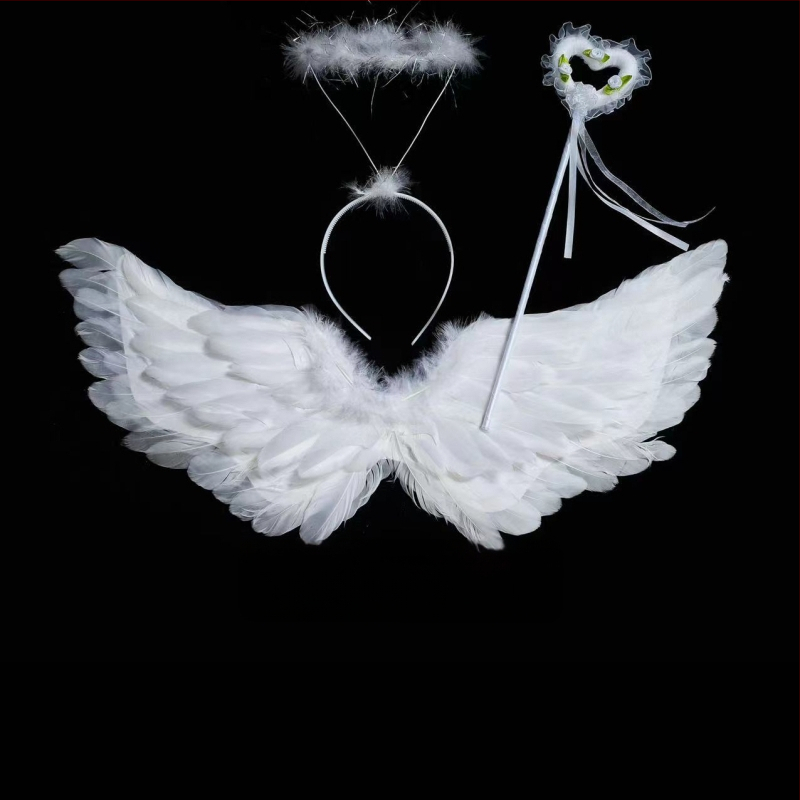 Ingli tiivad seljale, lastele cosplay rekvisiit, käsitöö, sulgedest