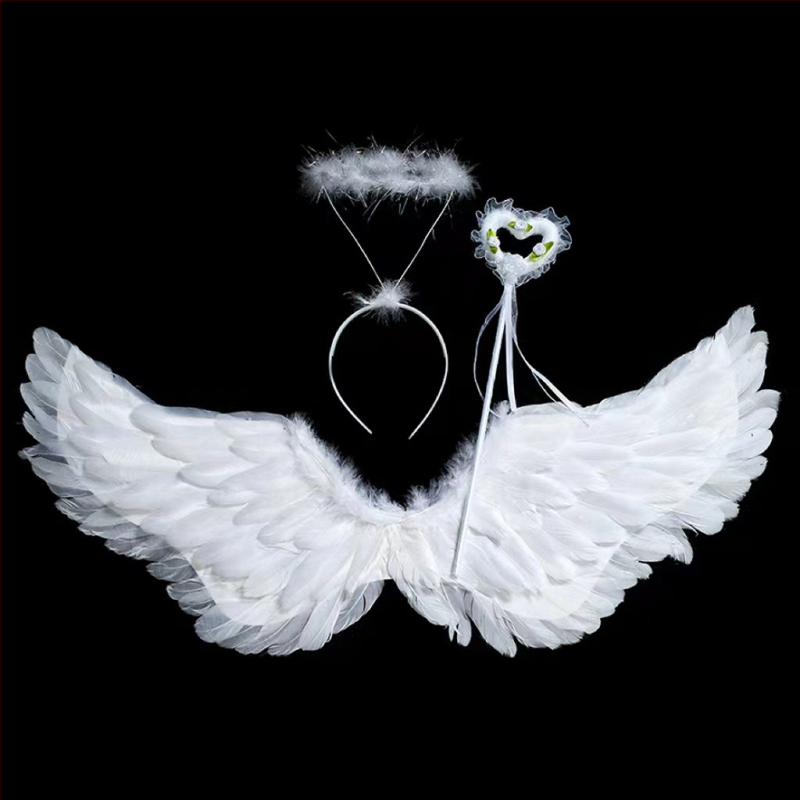 Ingli tiivad seljale, lastele cosplay rekvisiit, käsitöö, sulgedest