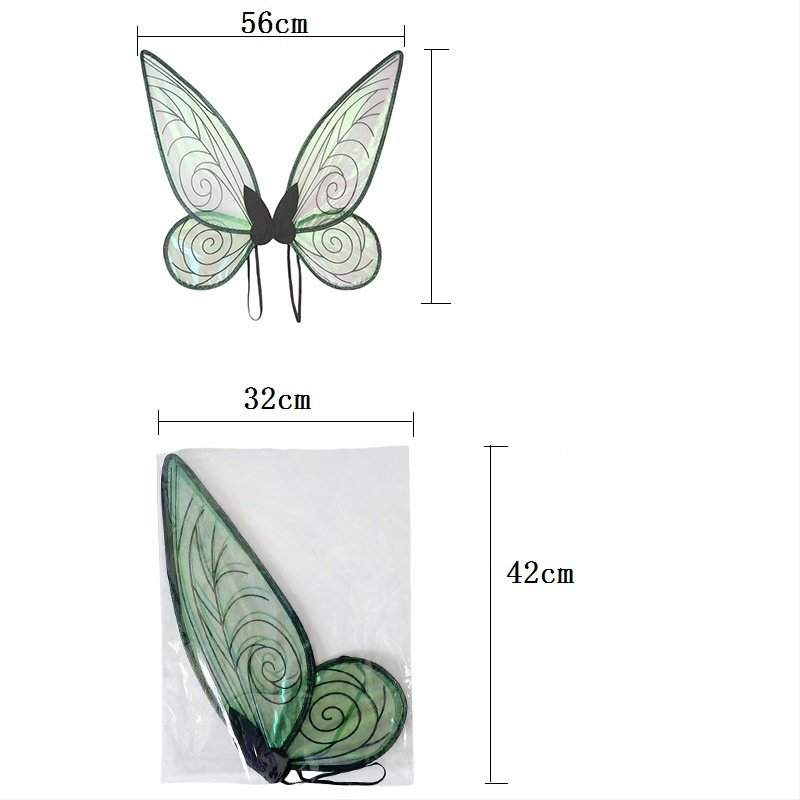 Ingli tiivad rekvisiit - käsitöö, kangast tiivad kostüümi jaoks, kohandatav töötlemine, litsentsitud privaatne märgis