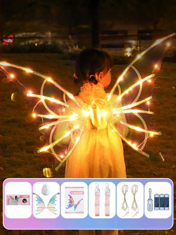 Interaktyvi šviesi žaislas su judančiais sparnais, elektriniai drugelių sparnai, skirta vaikams 7–14 metų