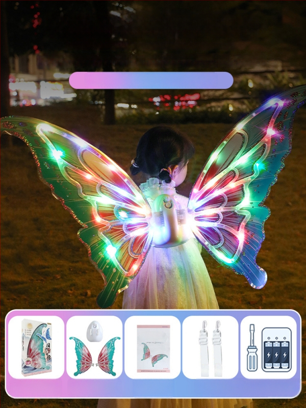 Interaktyvi šviesi žaislas su judančiais sparnais, elektriniai drugelių sparnai, skirta vaikams 7–14 metų