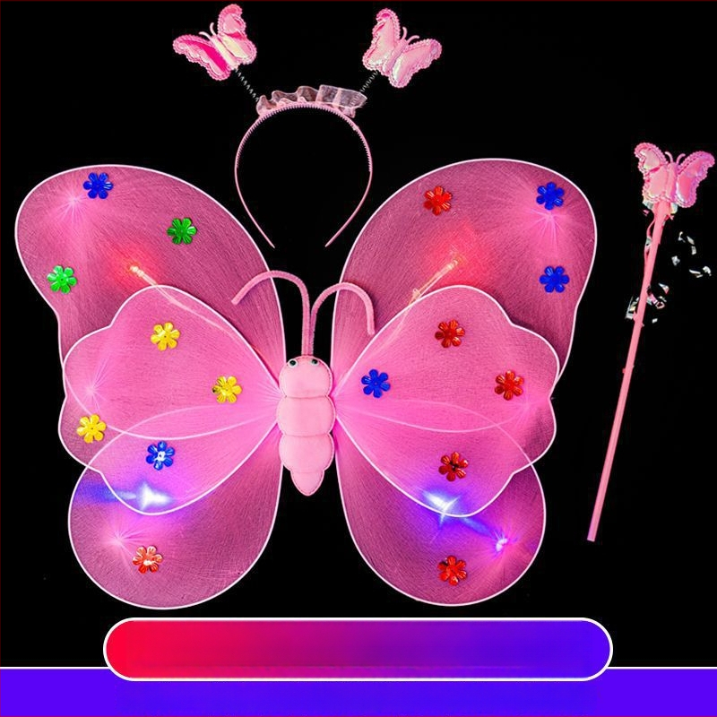 Ange tiivad – kolmekohaline meigikostüümi rekvisiidide komplekt, helendav, lõngast