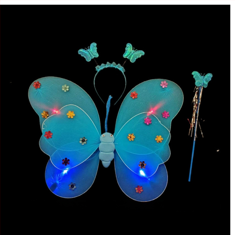 Ange tiivad – kolmekohaline meigikostüümi rekvisiidide komplekt, helendav, lõngast