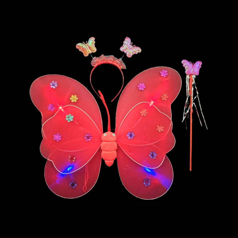 Ange tiivad – kolmekohaline meigikostüümi rekvisiidide komplekt, helendav, lõngast