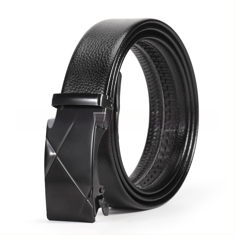 Vyriška juosta iš dirbtinės odos su automatine geležies sagtimi, plotis 2-4 cm, verslo stilius