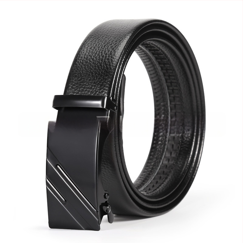 Vyriška juosta iš dirbtinės odos su automatine geležies sagtimi, plotis 2-4 cm, verslo stilius