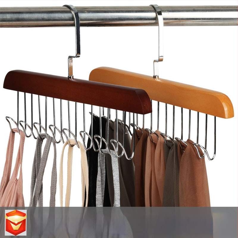 Puidust vööhoidik, mitmekülgne – sobib ka sallide hoidmiseks, kaasaegne minimalistlik stiil, metallkonksud