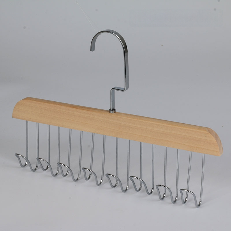 Puidust vööhoidik, mitmekülgne – sobib ka sallide hoidmiseks, kaasaegne minimalistlik stiil, metallkonksud