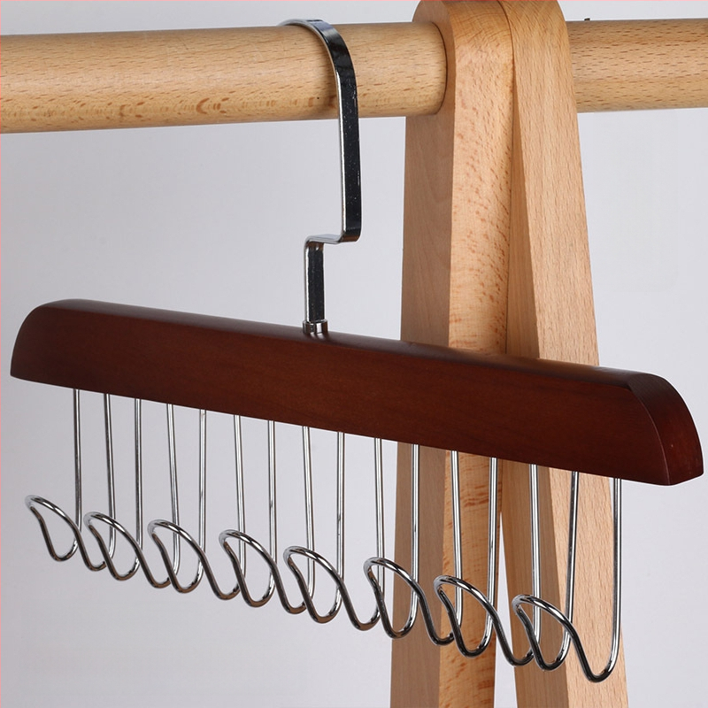 Puidust vööhoidik, mitmekülgne – sobib ka sallide hoidmiseks, kaasaegne minimalistlik stiil, metallkonksud