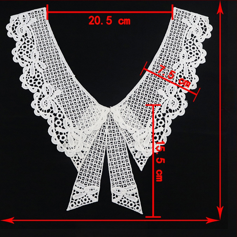 Дантелена яка от млечен шёлк — DIY водоразтворима бродерия, аксесоар за дамски облекла и сватбени рокли