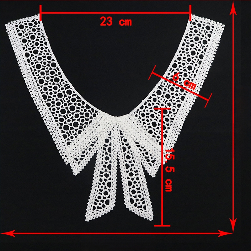 Дантелена яка от млечен шёлк — DIY водоразтворима бродерия, аксесоар за дамски облекла и сватбени рокли