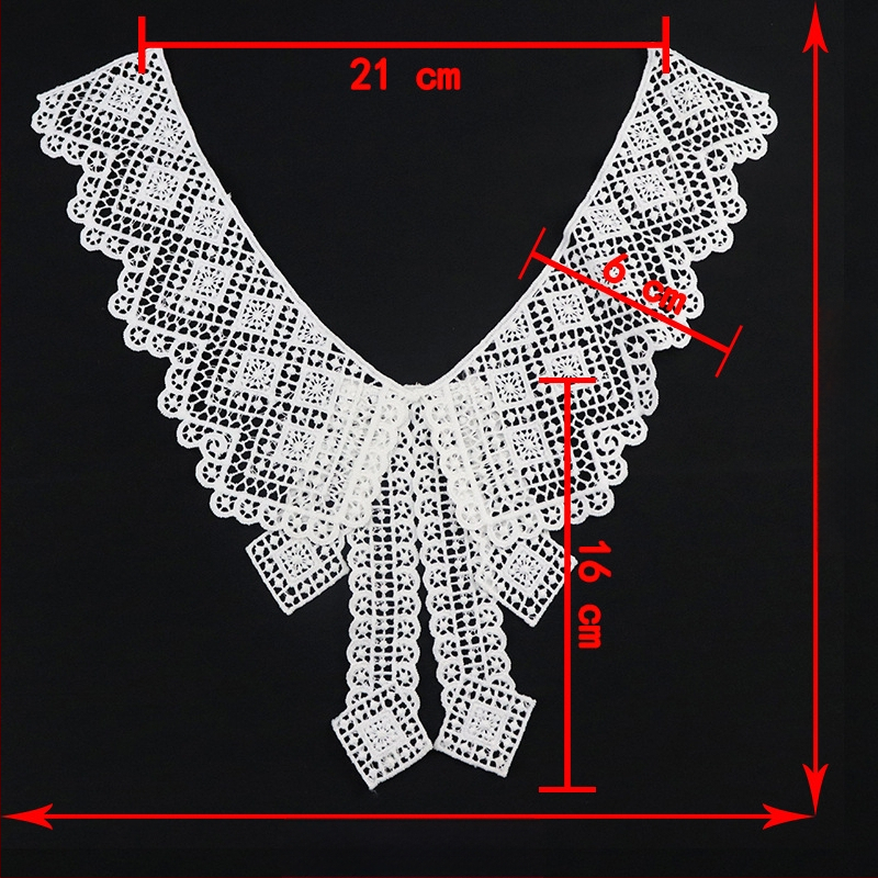 Дантелена яка от млечен шёлк — DIY водоразтворима бродерия, аксесоар за дамски облекла и сватбени рокли