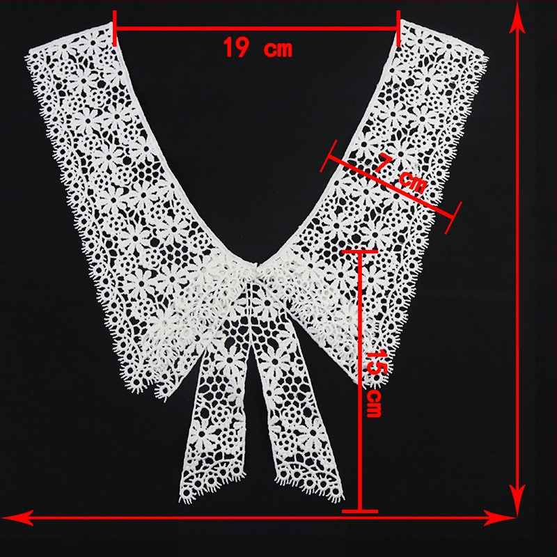 Дантелена яка от млечен шёлк — DIY водоразтворима бродерия, аксесоар за дамски облекла и сватбени рокли