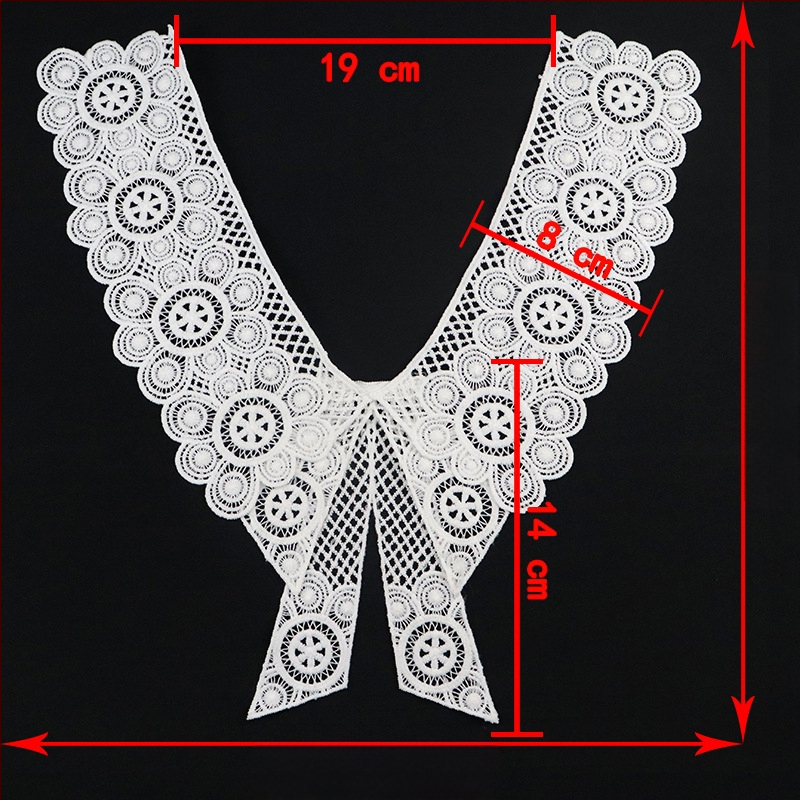 Дантелена яка от млечен шёлк — DIY водоразтворима бродерия, аксесоар за дамски облекла и сватбени рокли