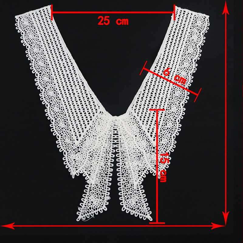 Дантелена яка от млечен шёлк — DIY водоразтворима бродерия, аксесоар за дамски облекла и сватбени рокли