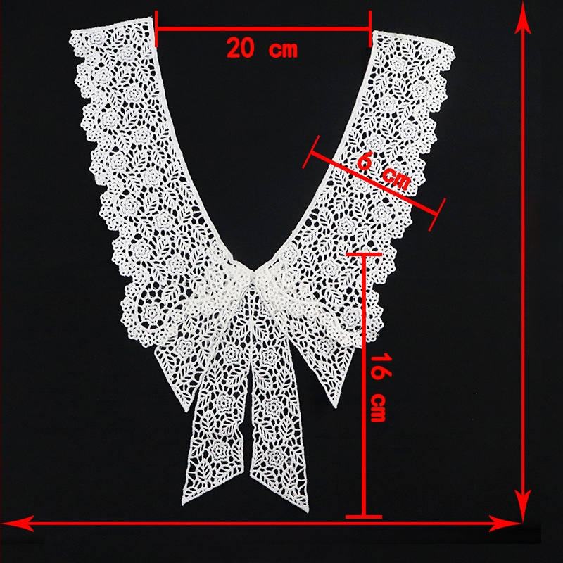 Дантелена яка от млечен шёлк — DIY водоразтворима бродерия, аксесоар за дамски облекла и сватбени рокли