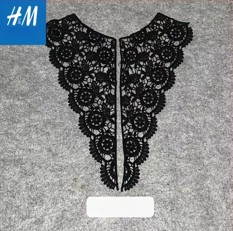 Palaidinė iš vandens tirpstantiems siuvinėjimams iš nėrinių medžiagos su tinkline apykakle, gėlių siuvinėjimas, Korėjos stilius