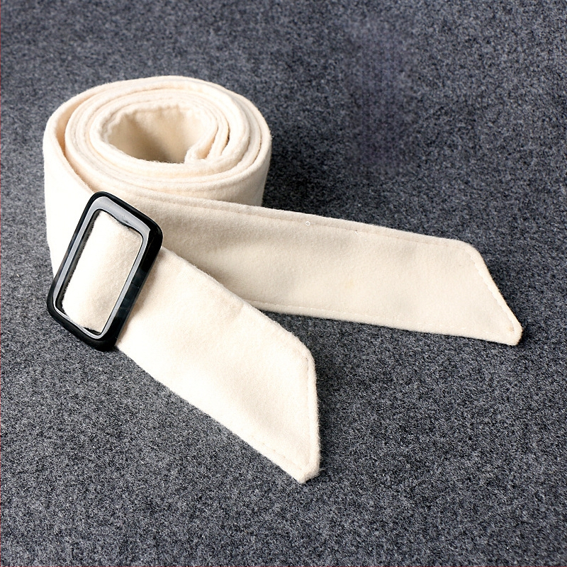 Dvigubos pusės vilnos moteriška juosta – platus diržas su kaspinu palto, Korejos stiliaus madingas aksesuaras; Medžiaga: Vilna; Sagties medžiaga: Plastikas; Užsegimas: Automatinis; Plotis: >4 cm; Stilius: Madinga kasdienybė