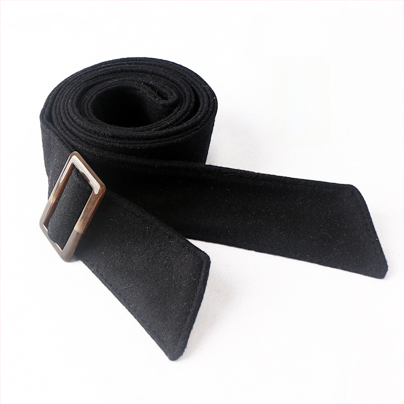 Dvigubos pusės vilnos moteriška juosta – platus diržas su kaspinu palto, Korejos stiliaus madingas aksesuaras; Medžiaga: Vilna; Sagties medžiaga: Plastikas; Užsegimas: Automatinis; Plotis: >4 cm; Stilius: Madinga kasdienybė