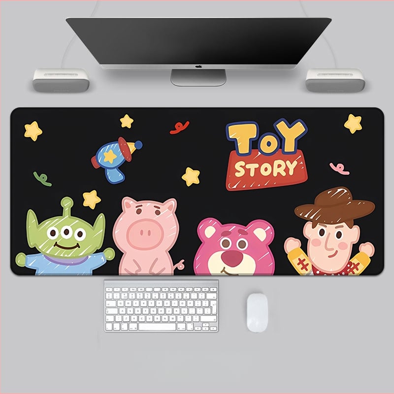 Karikatūrinis pelės kilimėlis biurui, audinys, neslystantis, vienpusis, termotransferas, OEM apdorojimas