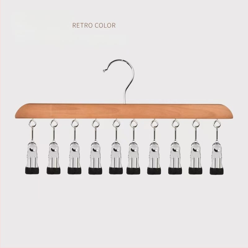 Дървени клипове за съхранение – 10 или 12 щипки, за бельо, чорапи и дрехи, стил модерна простота