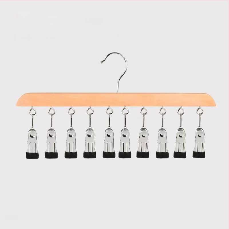 Дървени клипове за съхранение – 10 или 12 щипки, за бельо, чорапи и дрехи, стил модерна простота