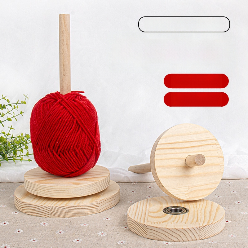 Навивател за вълнена прежда със въртяща се дървена рамка – ръчно изработено, минималистичен стил, без внос