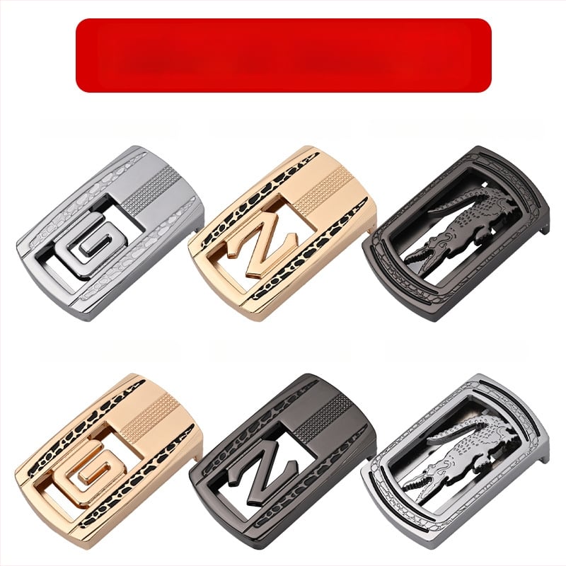 Meeste vööklamber – tsingi sulam, ristkülikukujuline sile klamber, äri stiil, kõikide aastaaegade jaoks, 2024 kevad.