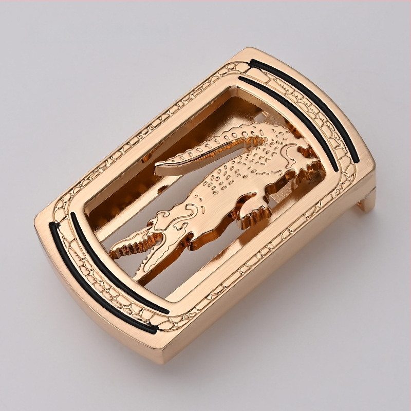 Meeste vööklamber – tsingi sulam, ristkülikukujuline sile klamber, äri stiil, kõikide aastaaegade jaoks, 2024 kevad.