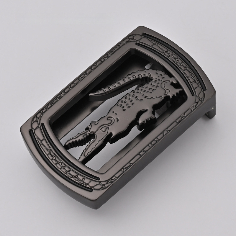 Meeste vööklamber – tsingi sulam, ristkülikukujuline sile klamber, äri stiil, kõikide aastaaegade jaoks, 2024 kevad.