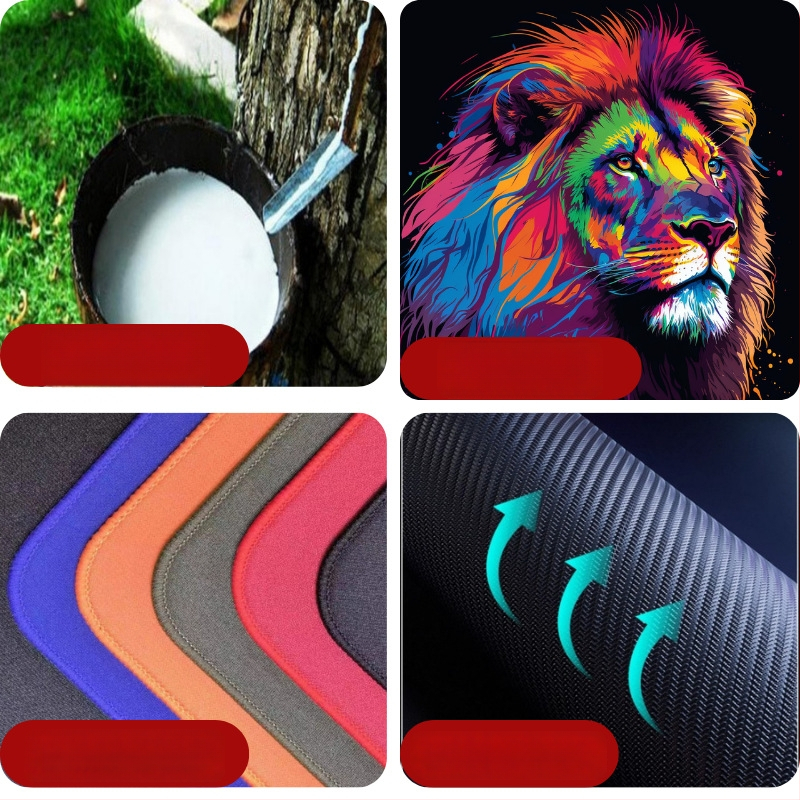 Мишка подложка от естествен каучук, противохлъзгаща повърхност, термопечат, OEM персонализация